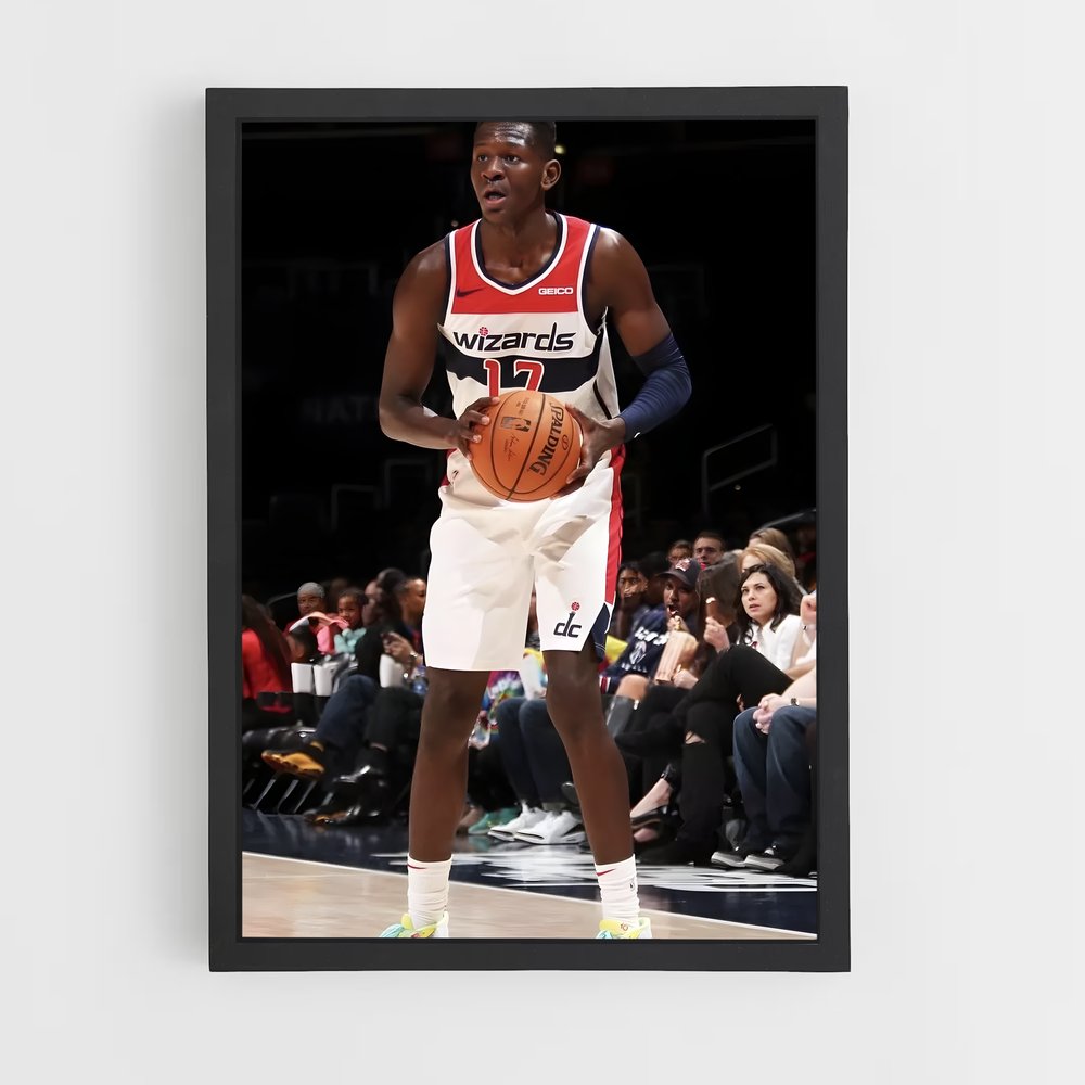 Poster Champion en Blanc – affiche Basketball (vue 2)